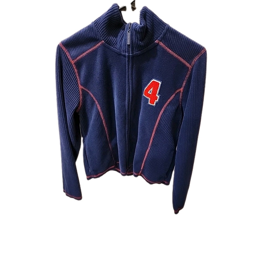 Be Right Back Athletic Jacket Full Zip Red 4‎ Fleece Pullover Top